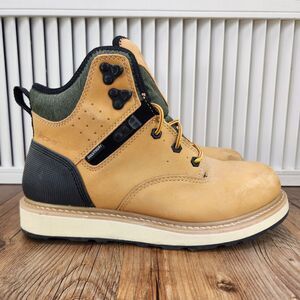 Duluth Trading Wedgestone Work Boots Womens Size 9.5 M Brown Soft Toe Vibram WP